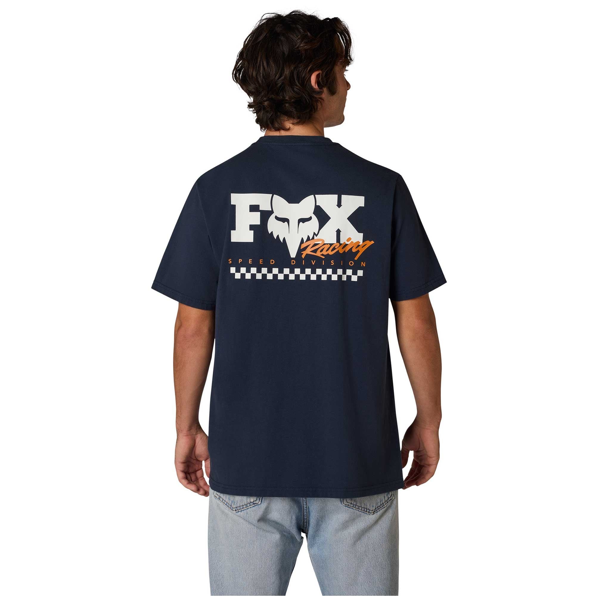 FOX Racing Mens T-Shirt - CHECKER 195 Original SS TEE (Midnight)