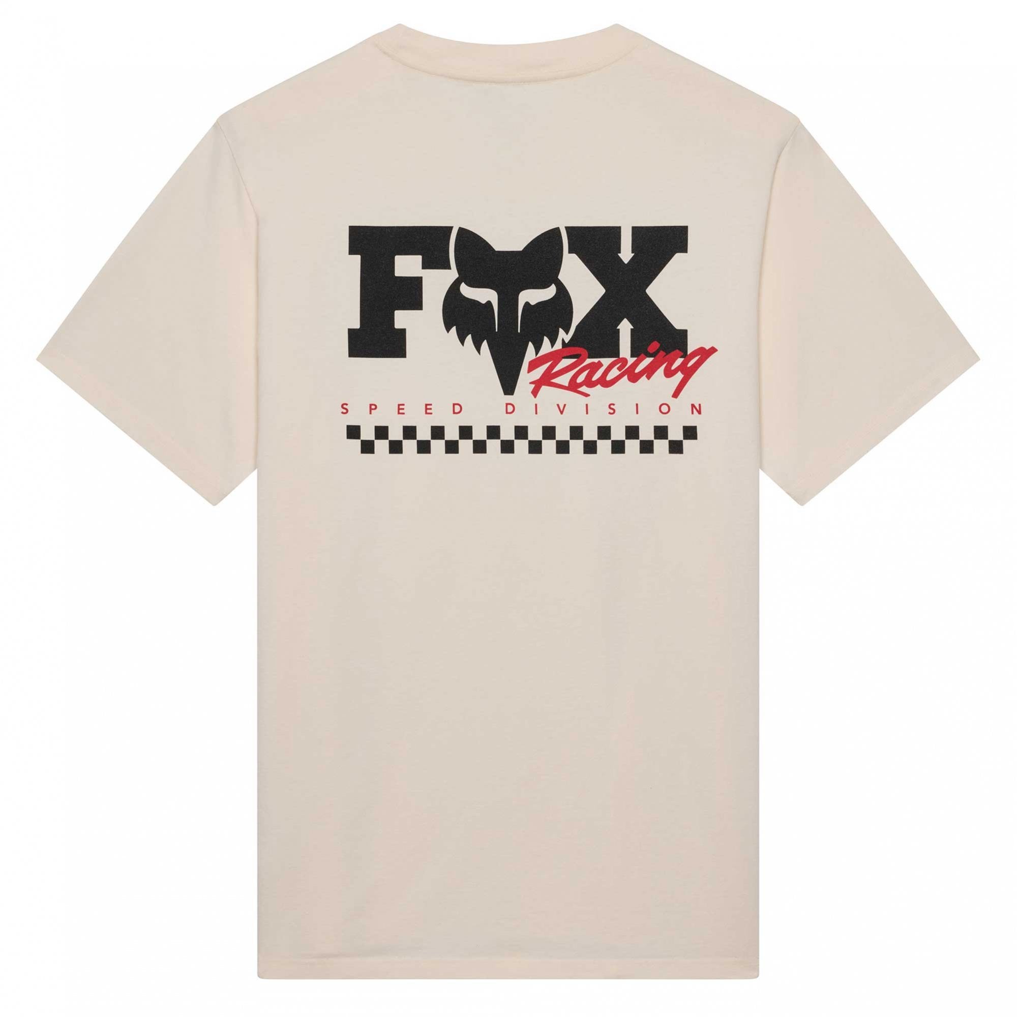 FOX Racing Mens T-Shirt - CHECKER 195 Original SS TEE (Off White)