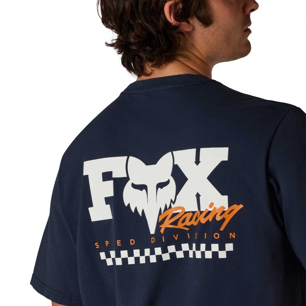 FOX Racing Mens T-Shirt - CHECKER 195 Original SS TEE (Midnight)