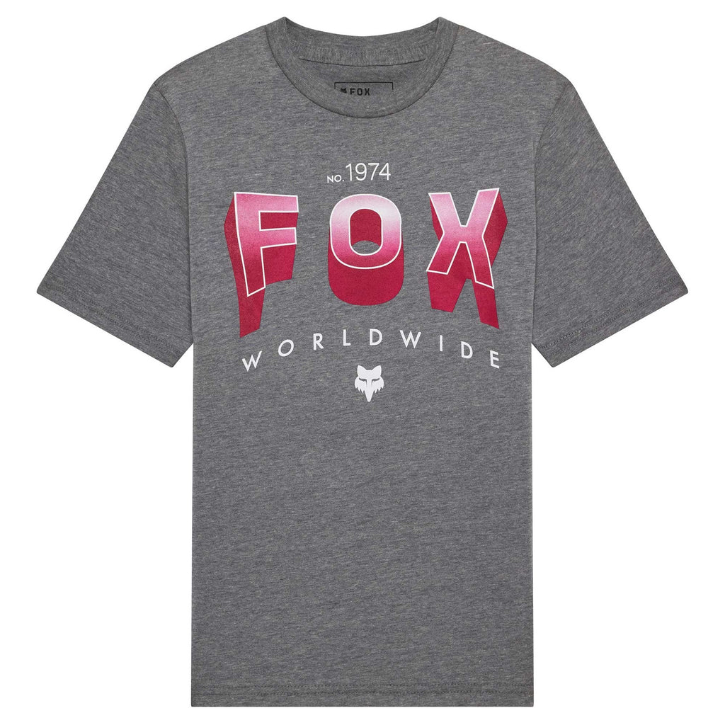 FOX Racing Youth T-Shirt - BLOCK SS TEE (Heather Dark Grey)