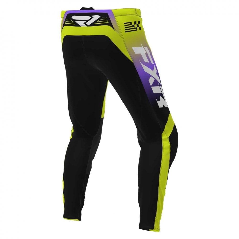 FXR (MX26) Youth MX Jersey & Pant Kit Deal - CLUTCH (Hi Vis/Black/Purple)