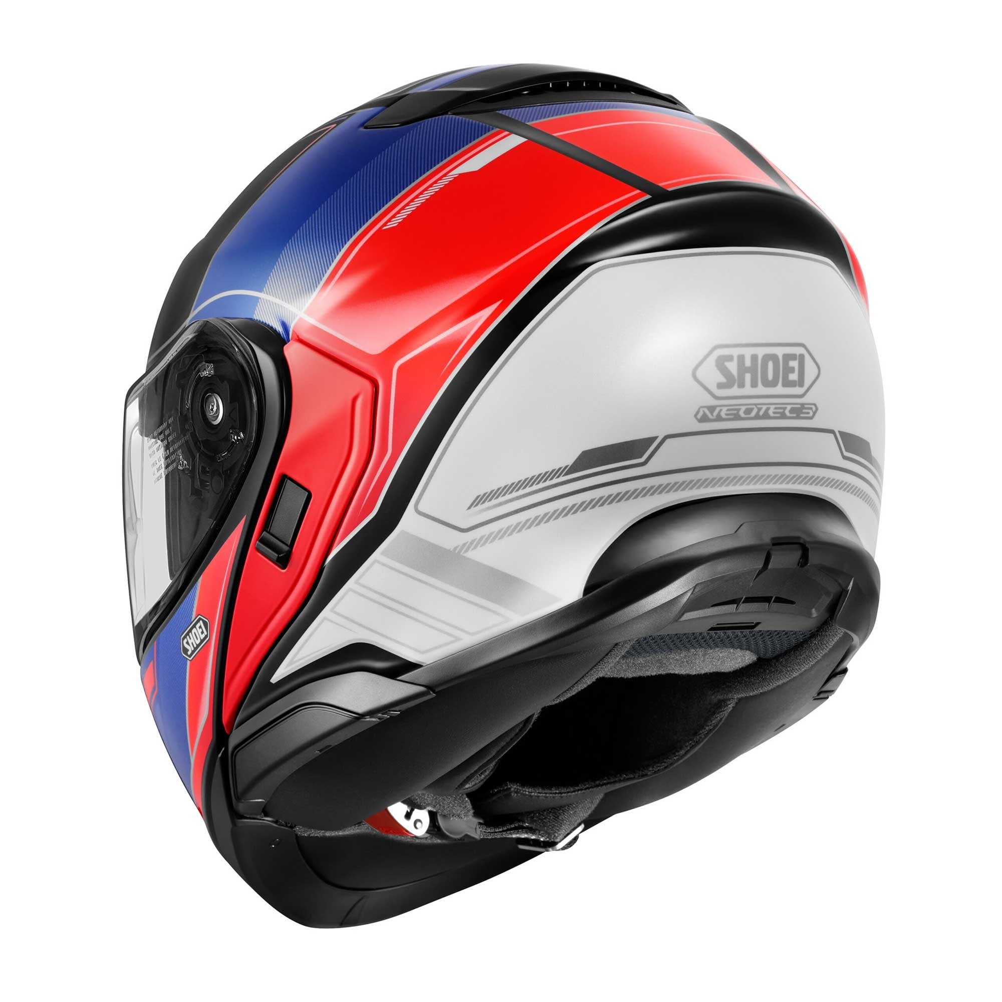 Shoei Neotec 3 Sharpen TC-10 Motorcycle Flip Up Helmet (Black/Red/Blue)