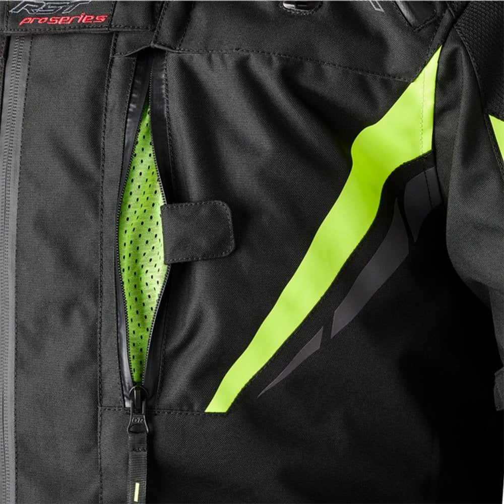 RST (SALE) Jacket, Textile - Paragon 7 CE (Black/Fluo Yellow)