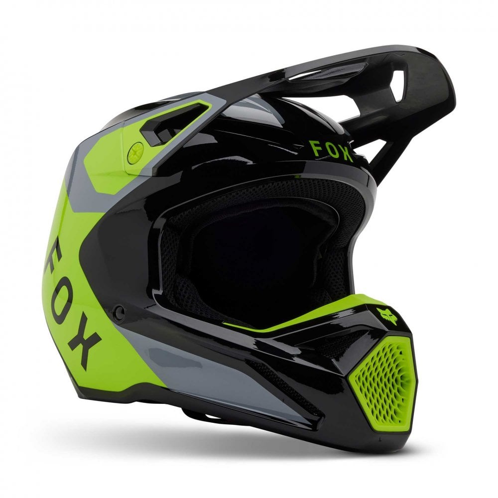 FOX Racing MX | Enduro Helmet - V1 LEAN (Grey/Yellow)