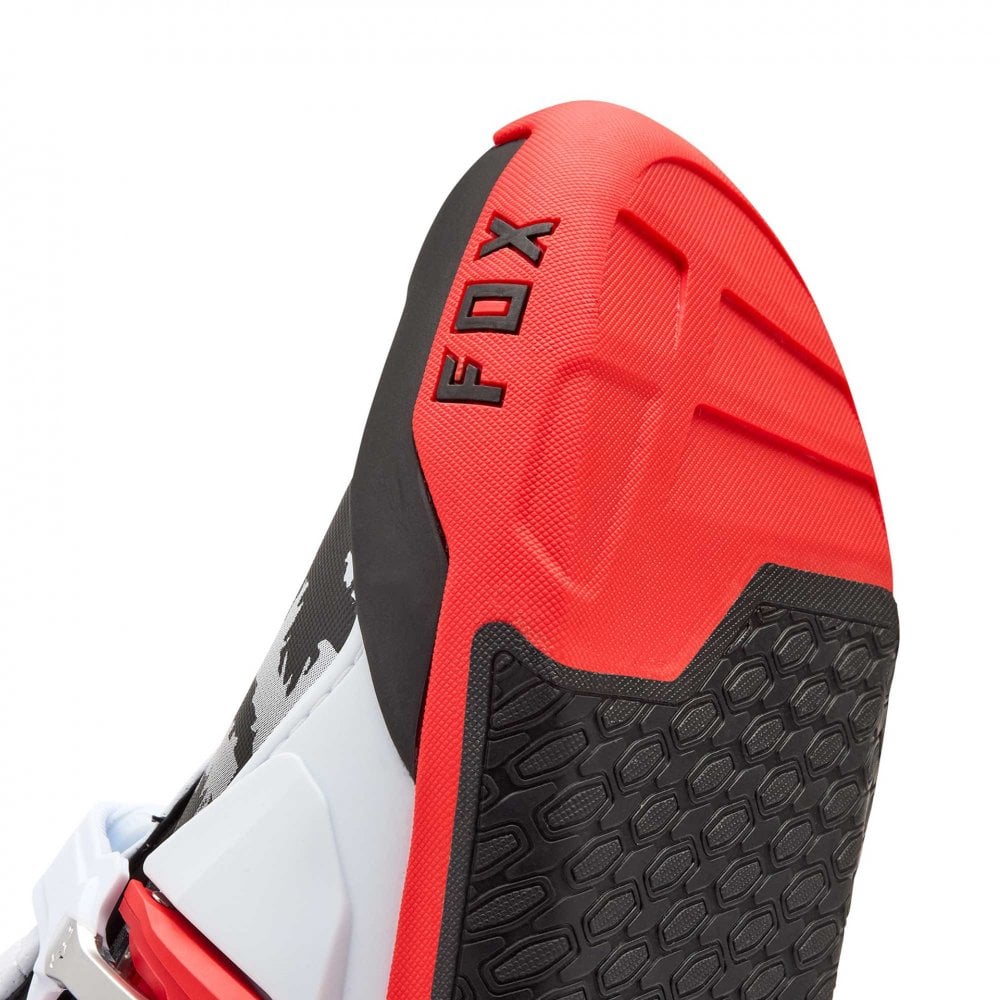 FOX Racing Motocross Boots - MOTION 2.0 (White/Fluo Red/Black)