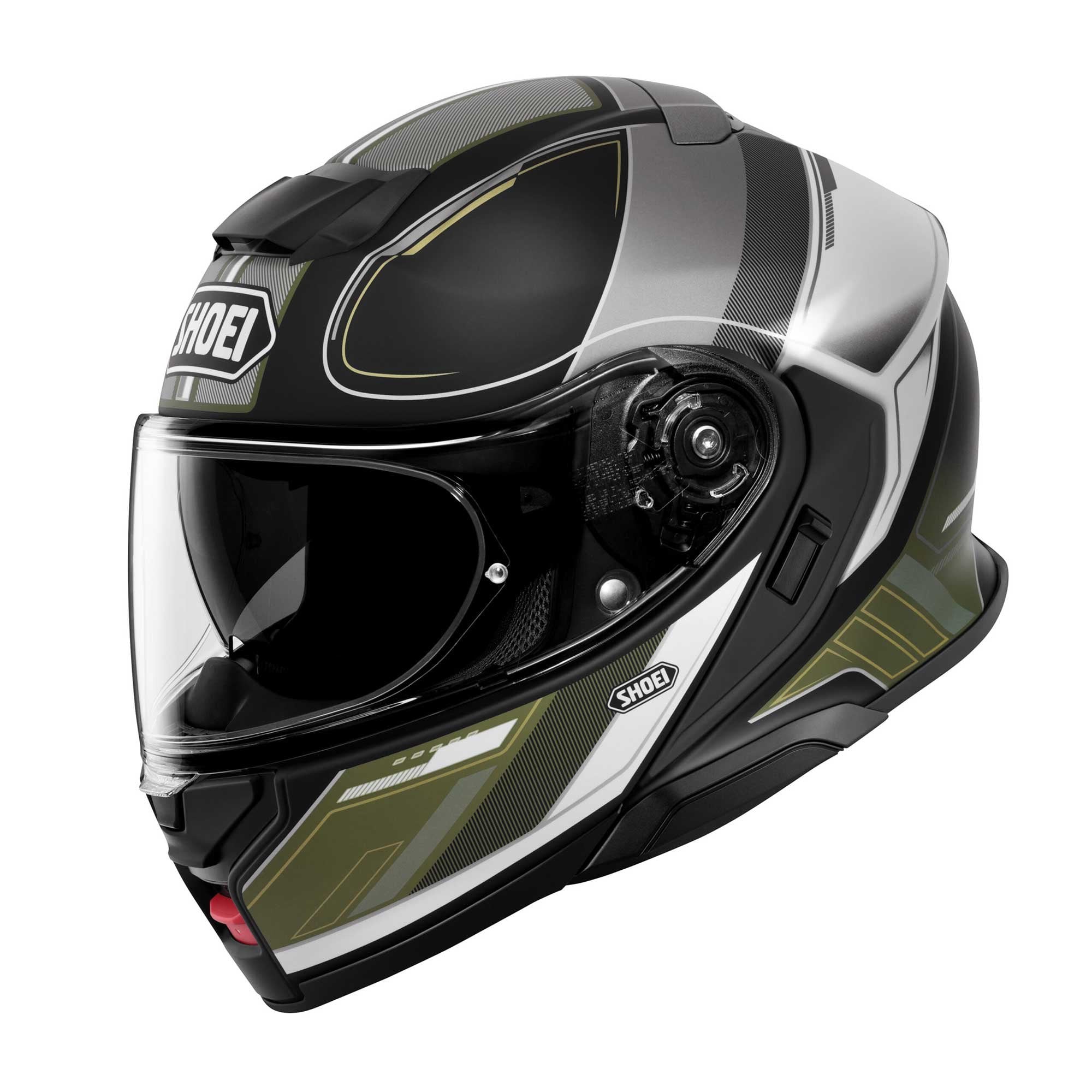 Shoei Neotec 3 Sharpen TC-11 Motorcycle Flip Up Helmet (Black/Grey/Green)