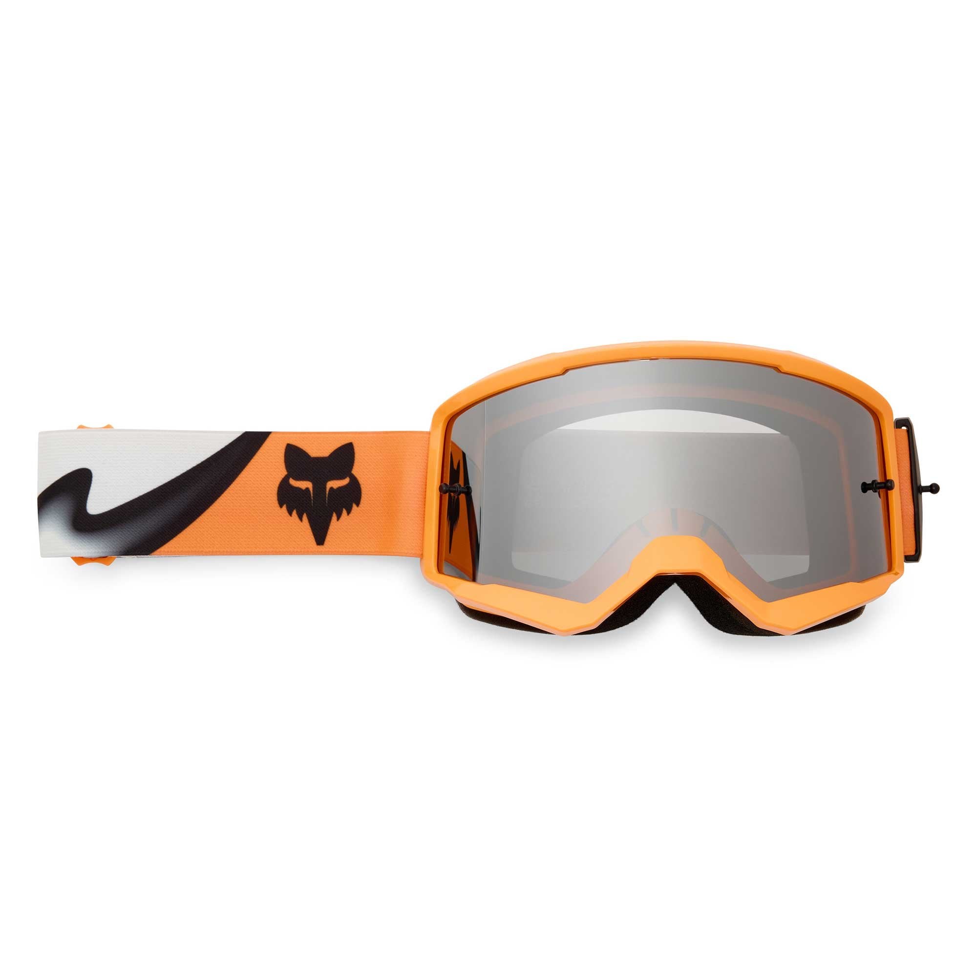 FOX Racing MX | MTB Goggles - MAIN V3 NOBLE (Black/White/Yellow) Smoke Lens