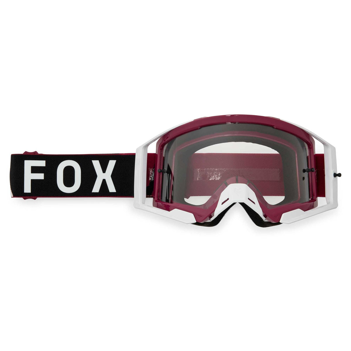 FOX Racing MX | MTB Goggles - AIRSPACE V3 TINE (Cranberry/White/Red) Smoke + Clear Lens