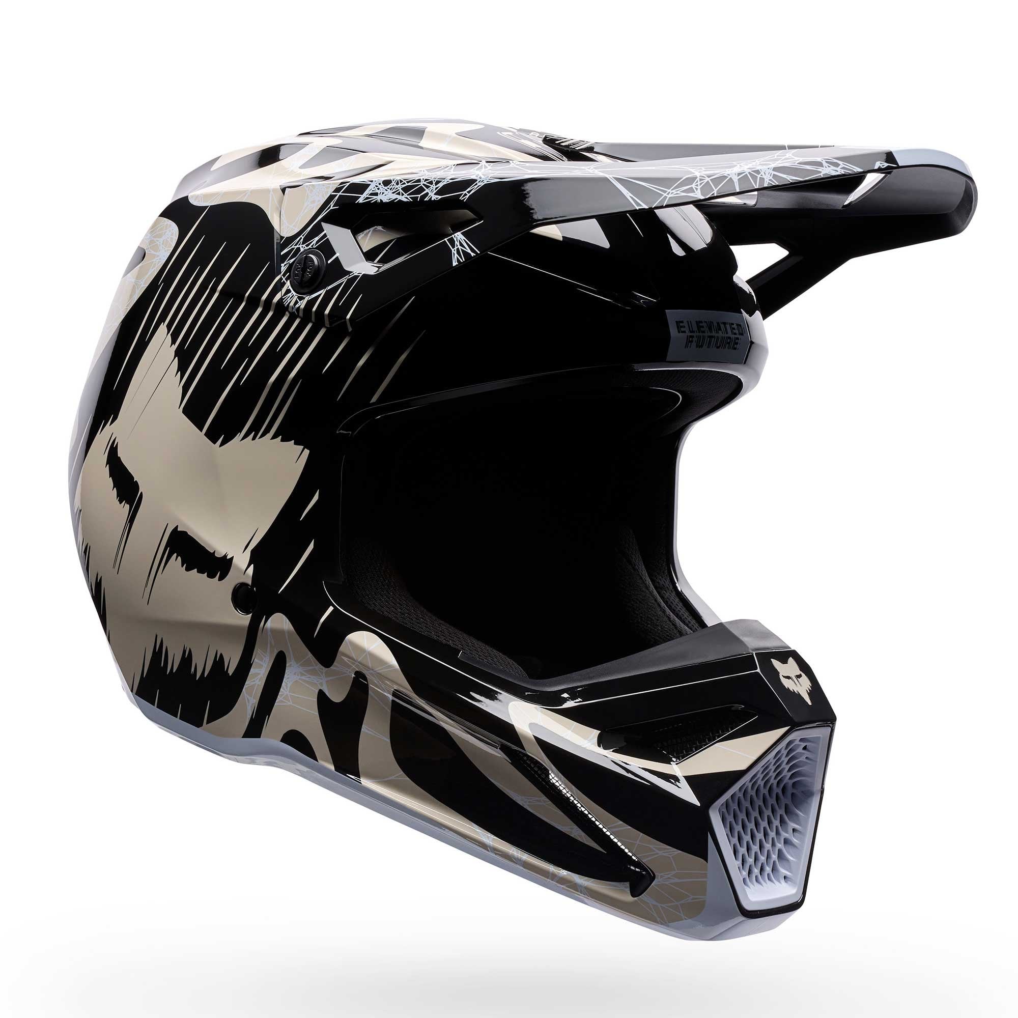 FOX Racing Youth MX Helmet - V1 DIFFUSE SE (Black/Grey)