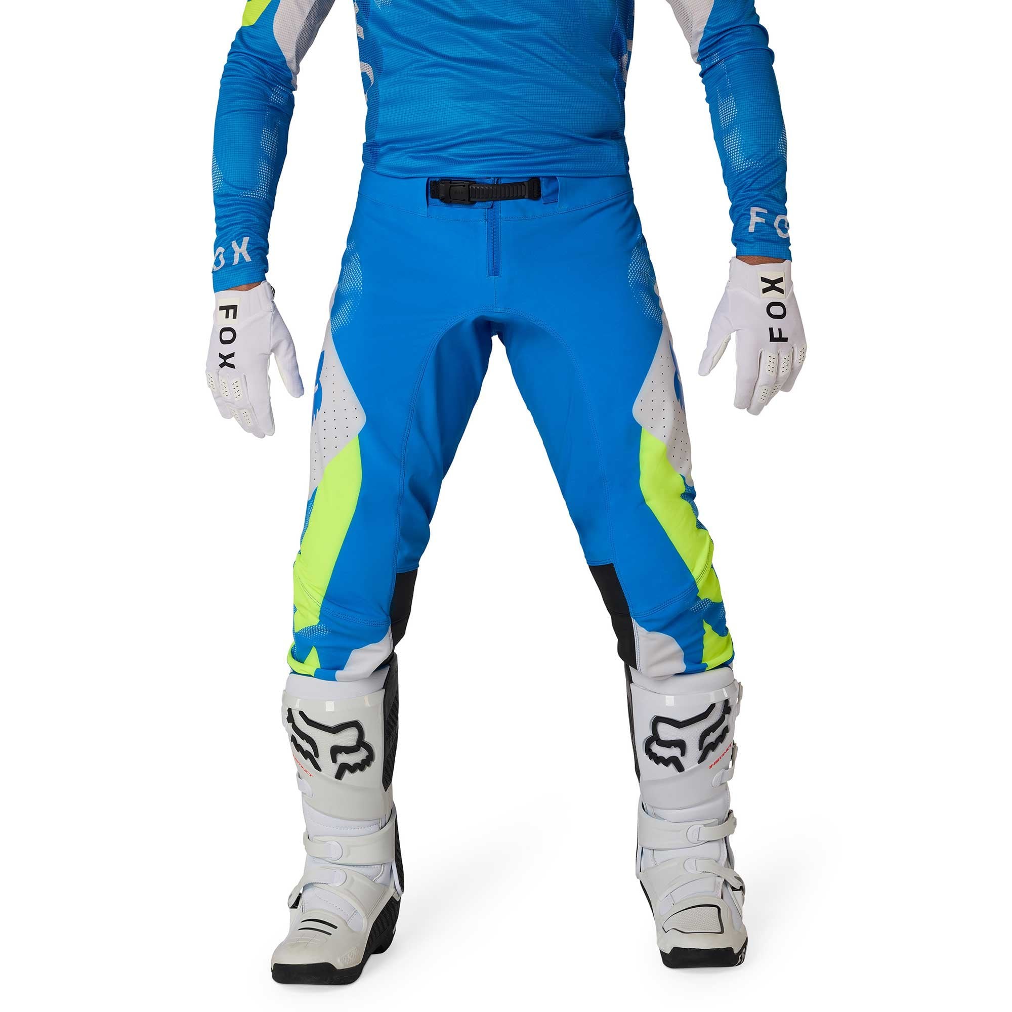 FOX Racing MX Jersey & Pant Kit Deal - FLEXAIR TACTILE (Blue/Grey/Yellow)