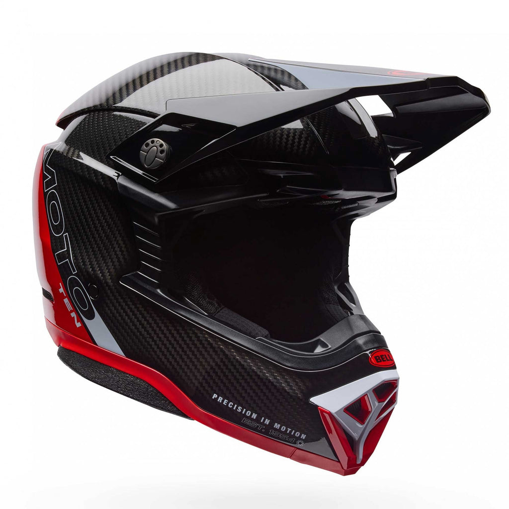 BELL Moto-10 SPHERICAL STRIKE MX | Enduro Helmet (Carbon/Red)