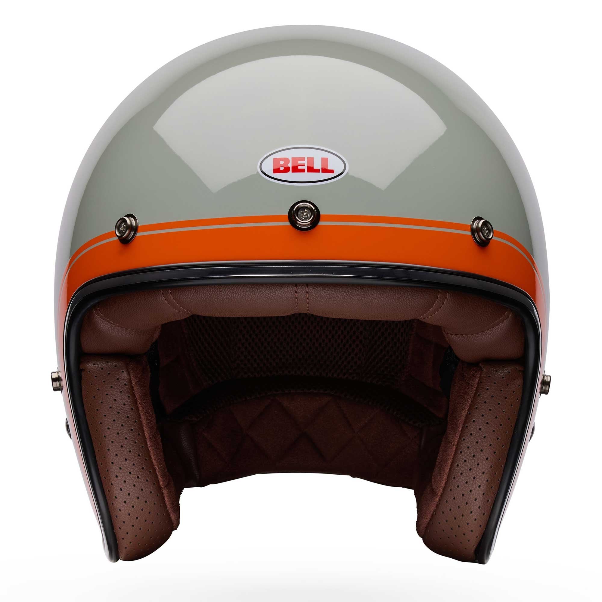BELL Open Face Helmet - Custom 500 CRATE (Stone/Orange)