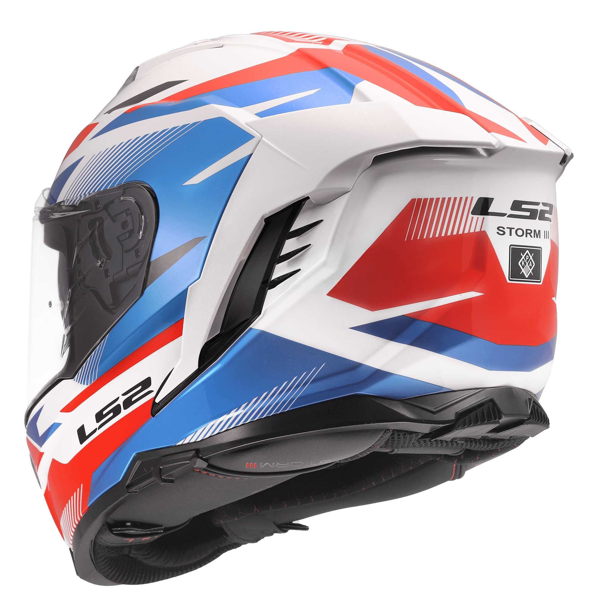 LS2 Motorcycle Road | Urban Helmet - FF818 Storm 3 KOMAI (White/Blue/Red)