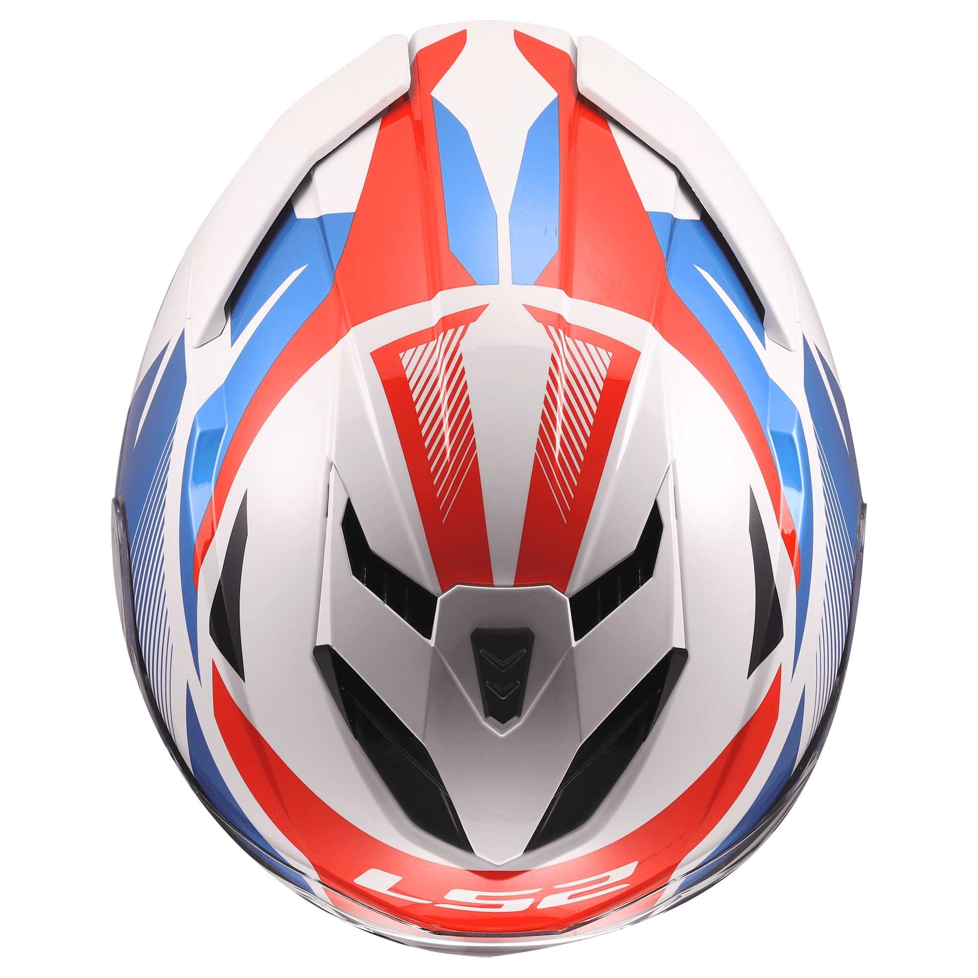 LS2 Motorcycle Road | Urban Helmet - FF818 Storm 3 KOMAI (White/Blue/Red)