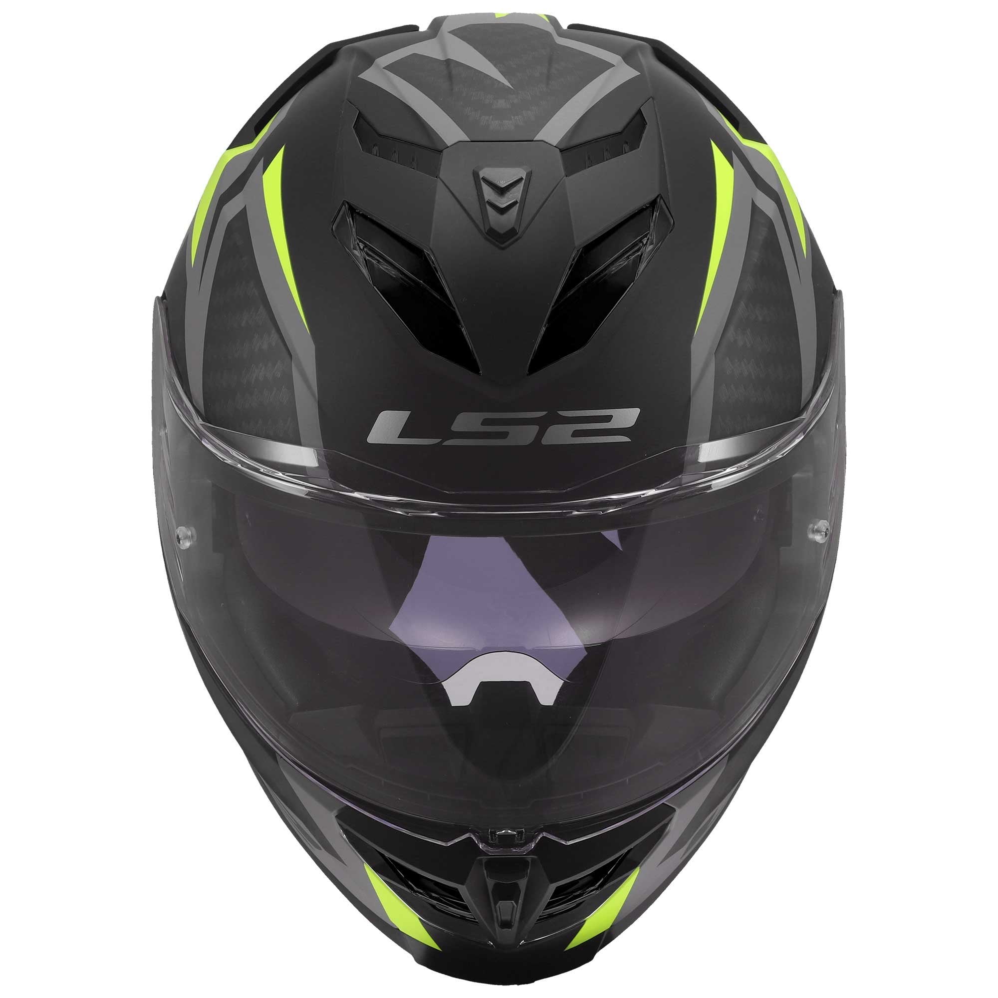 LS2 Motorcycle Road | Urban Helmet - FF818 Storm 3 DYNAMO (Matt Black/Yellow Fluo/Grey)