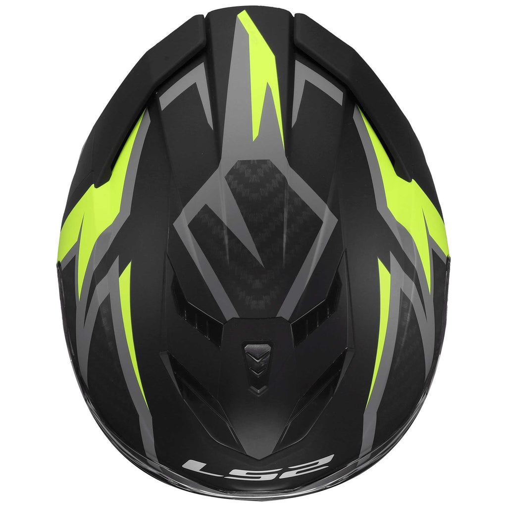 LS2 Motorcycle Road | Urban Helmet - FF818 Storm 3 DYNAMO (Matt Black/Yellow Fluo/Grey)