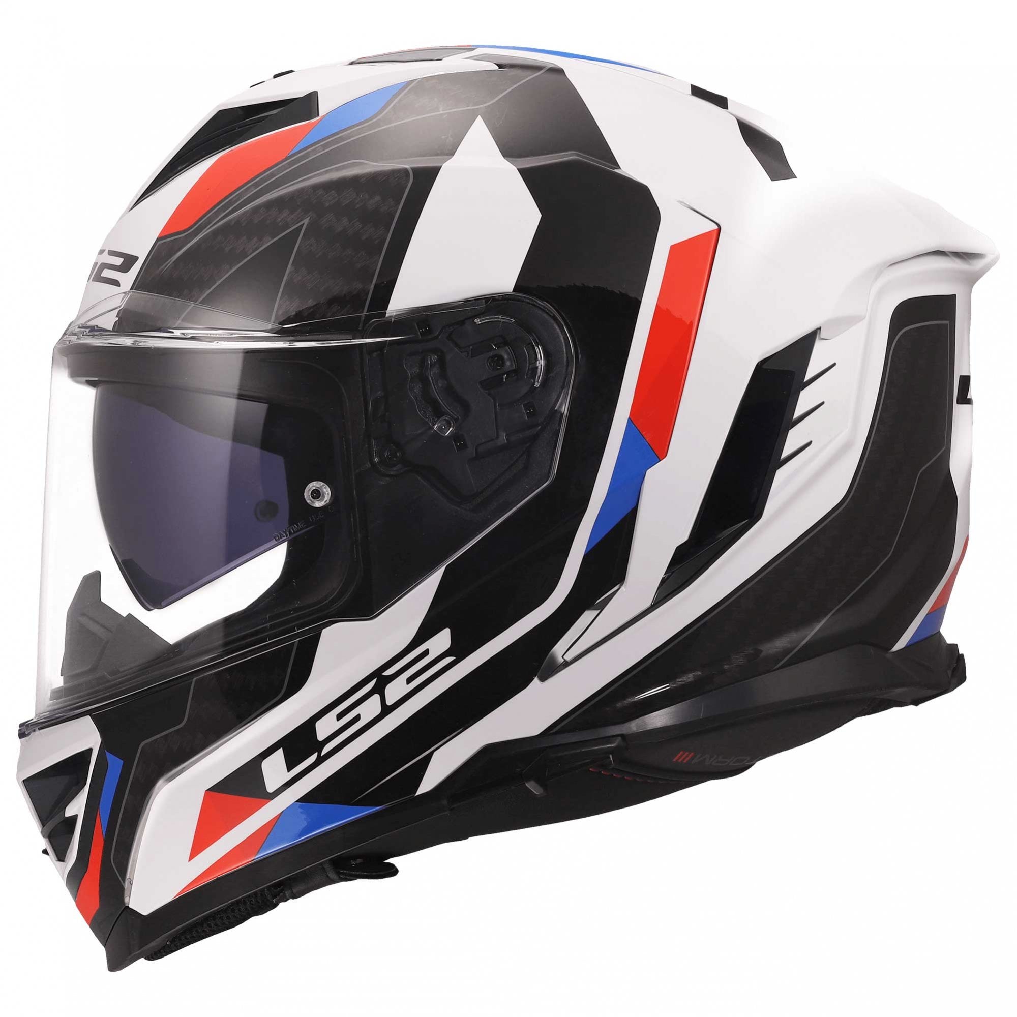 LS2 Motorcycle Road | Urban Helmet - FF818 Storm 3 SPORTY (White/Blue/Red)