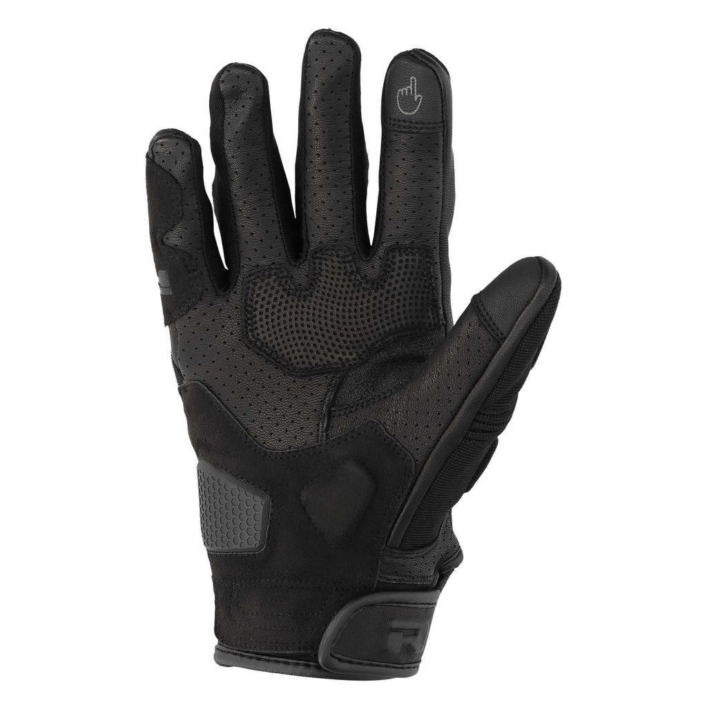 Richa (2026) Motorcycle Vented Short Gloves - Stradale Summer (Black/Black)