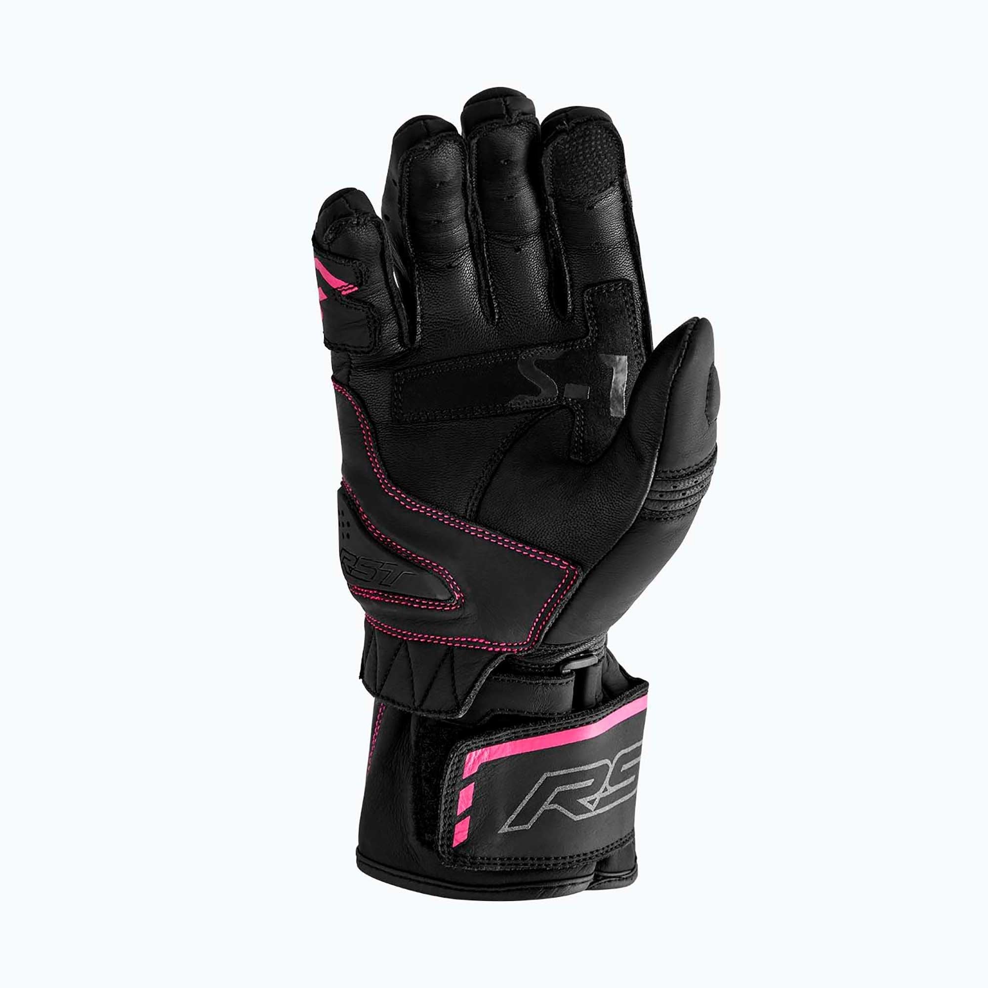 RST Women's S1 V2 CEMotorcycle Sports Gloves (Black / Flo Pink)