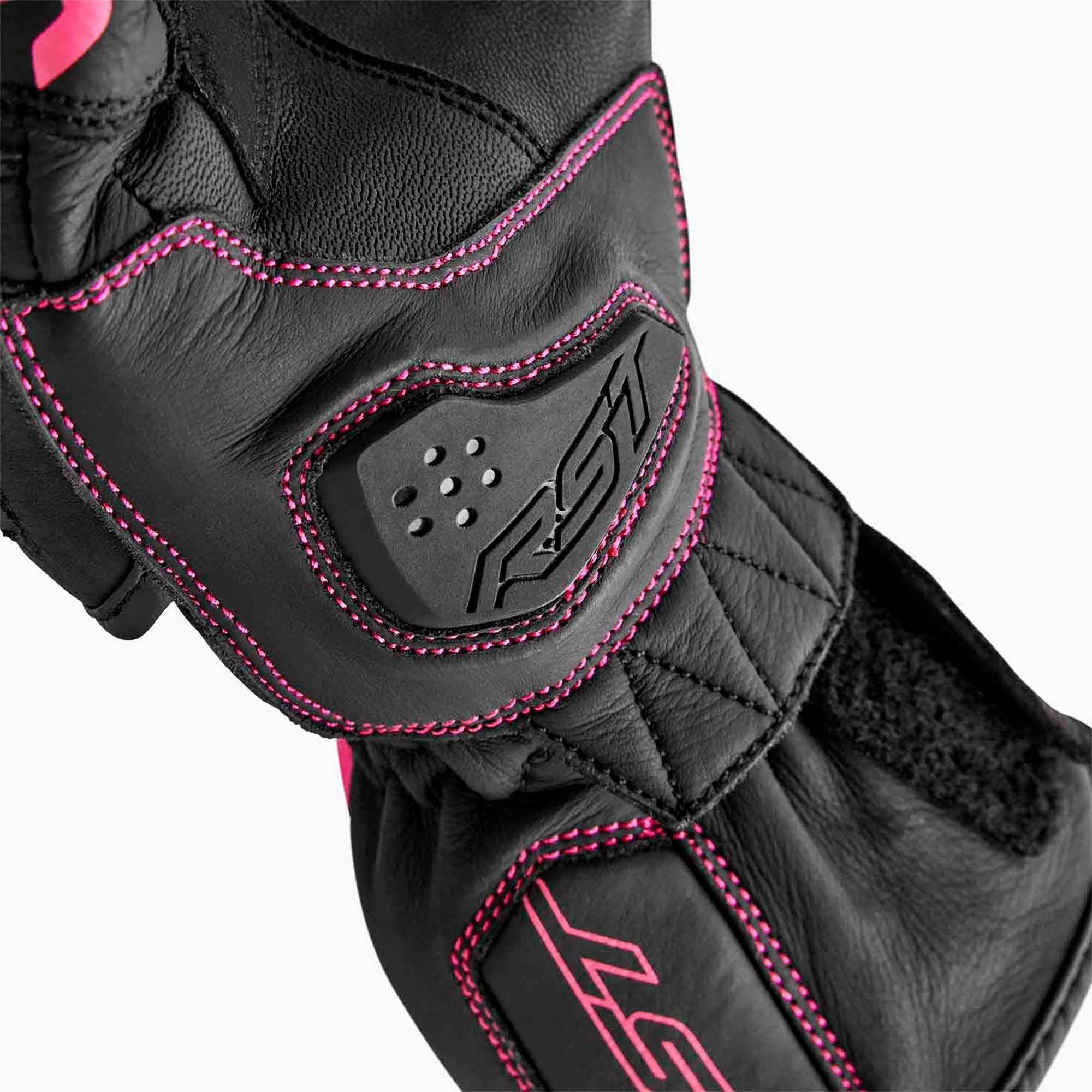 RST Women's S1 V2 CEMotorcycle Sports Gloves (Black / Flo Pink)