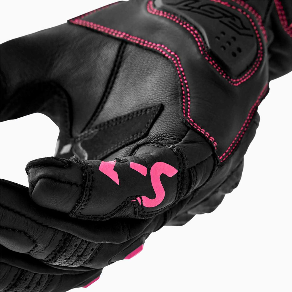 RST Women's S1 V2 CEMotorcycle Sports Gloves (Black / Flo Pink)