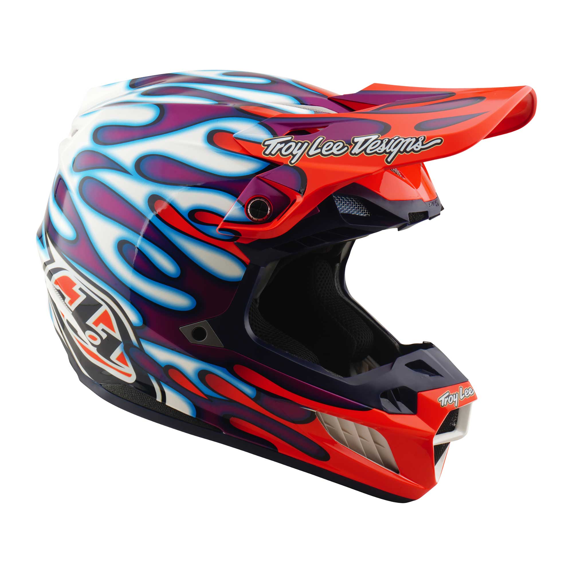 Troy Lee Designs MX | Enduro Helmet - SE5 Composite MIPS Integra - OVERSPRAY (Violet / White)