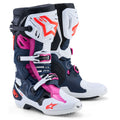 Alpinestars Tech 10 Super Vented MX Boots (Dark Blue/White/Black/Fuxia)