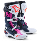 Alpinestars Tech 10 Super Vented MX Boots (Dark Blue/White/Black/Fuxia)