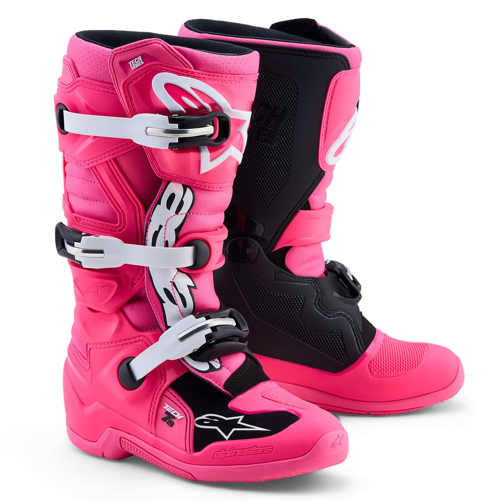 Alpinestars Youth MX Boots - Tech 7S (Pink Fluo/Black/White)