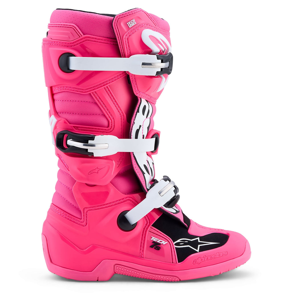 Alpinestars Youth MX Boots - Tech 7S (Pink Fluo/Black/White)