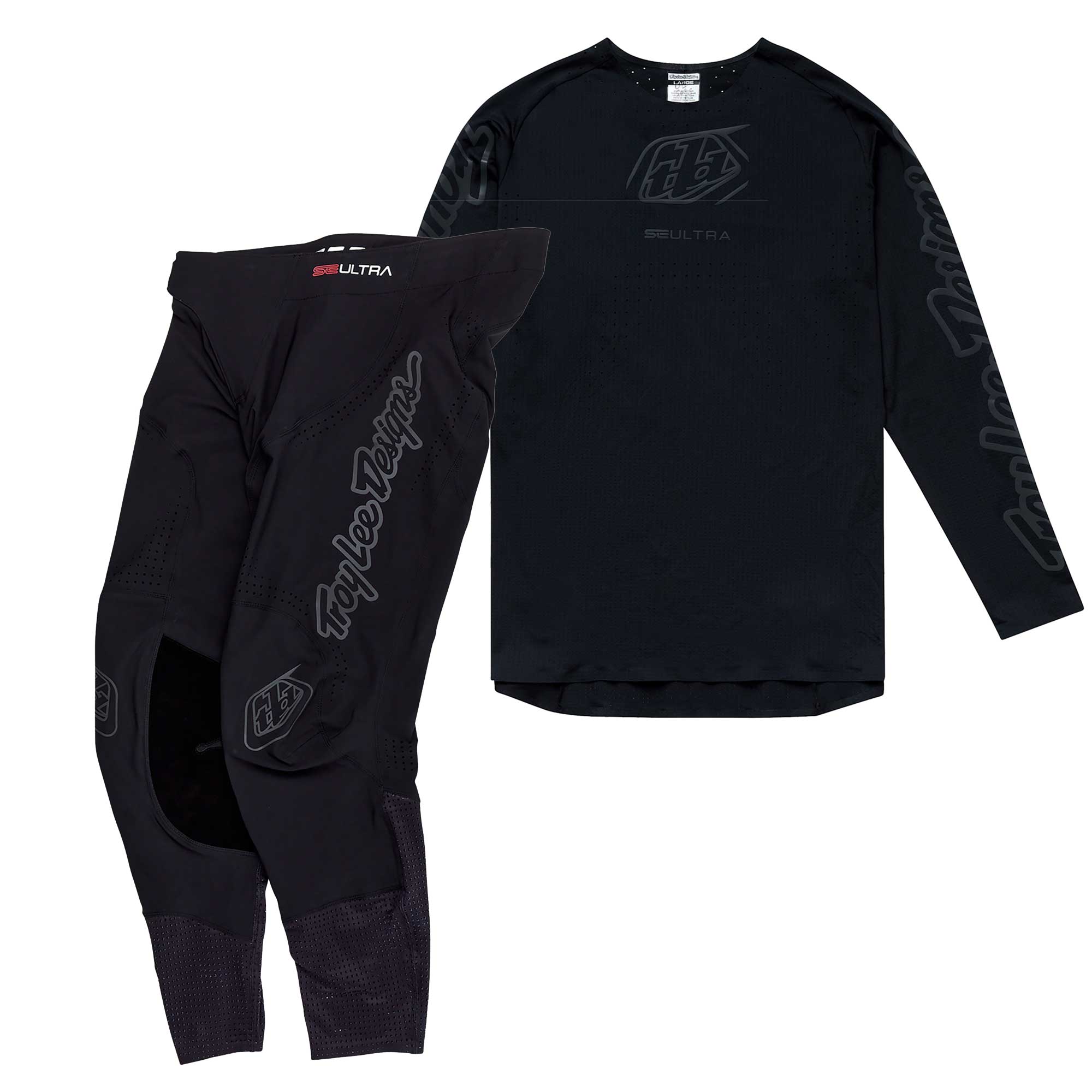 Troy Lee Designs MX | SX Jersey & Pant Kit Deal SE ULTRA MONO (Black)