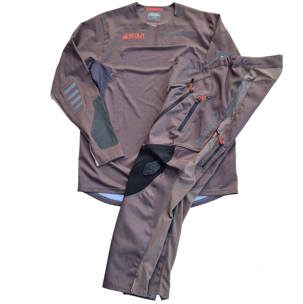 Troy Lee Motocross Jersey & Pant Kit - SCOUT SE (Dark Earth/Green)