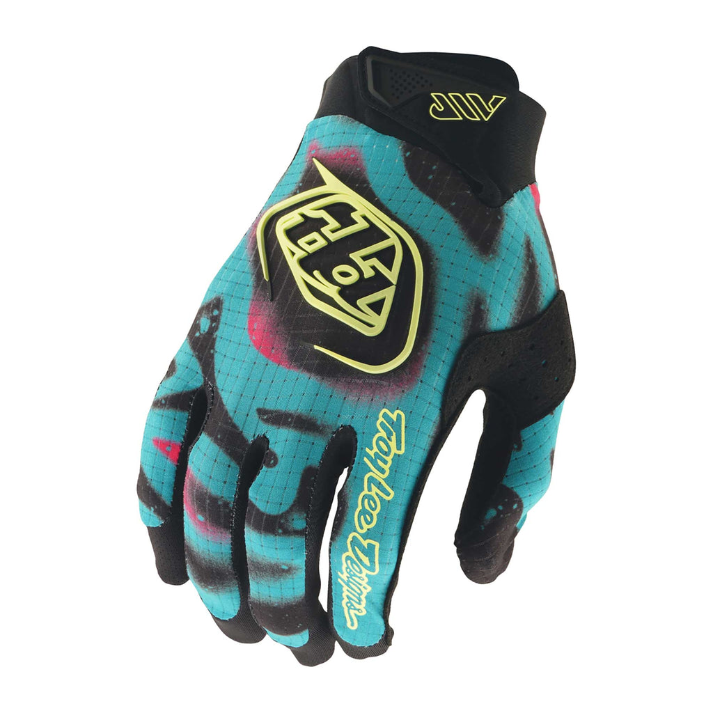 Troy Lee MX | MTB MX Gloves - AIR MEMBRANE (Black/Teal/Pink/Glo Yellow)
