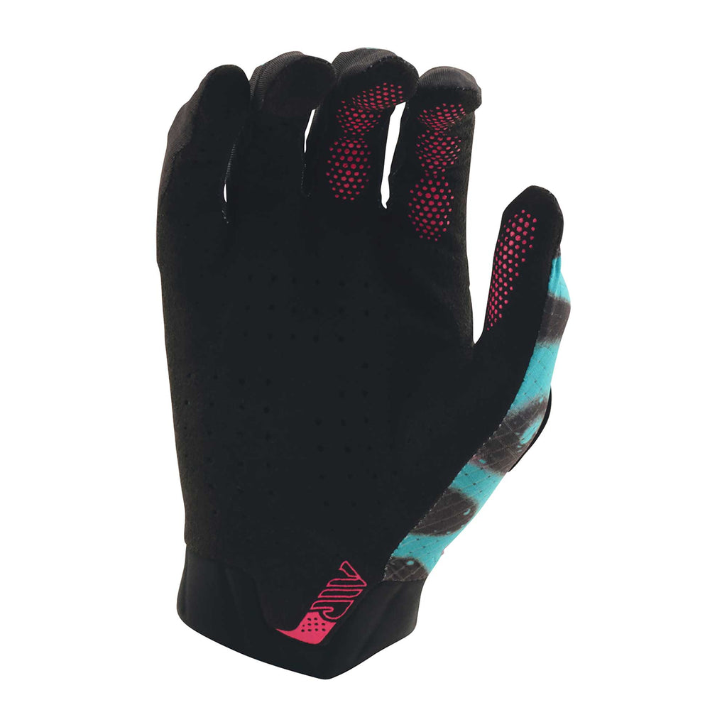 Troy Lee MX | MTB MX Gloves - AIR MEMBRANE (Black/Teal/Pink/Glo Yellow)