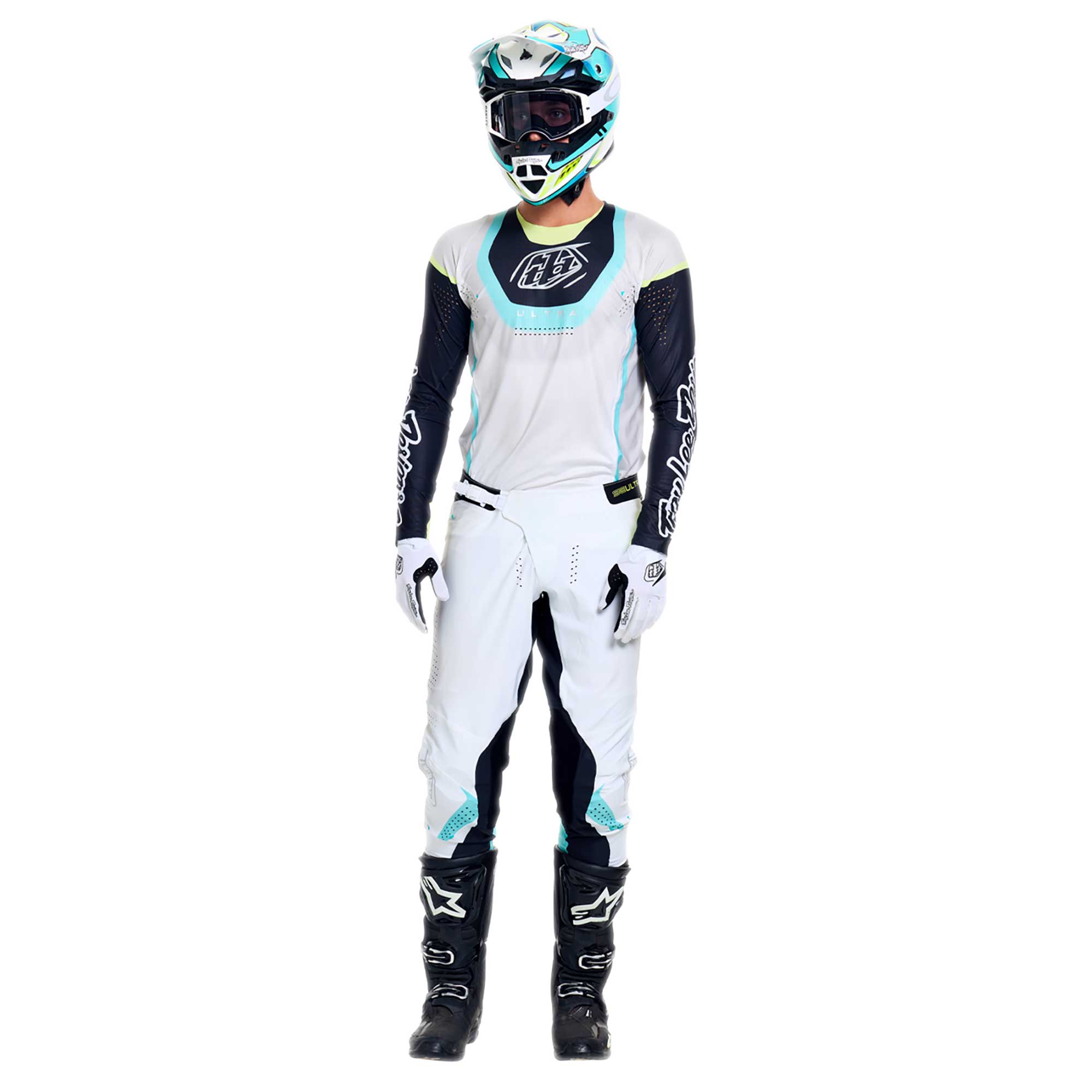 Troy Lee Designs MX | SX Jersey & Pant Kit Deal SE ULTRA VISION (Stone White / Carbon)