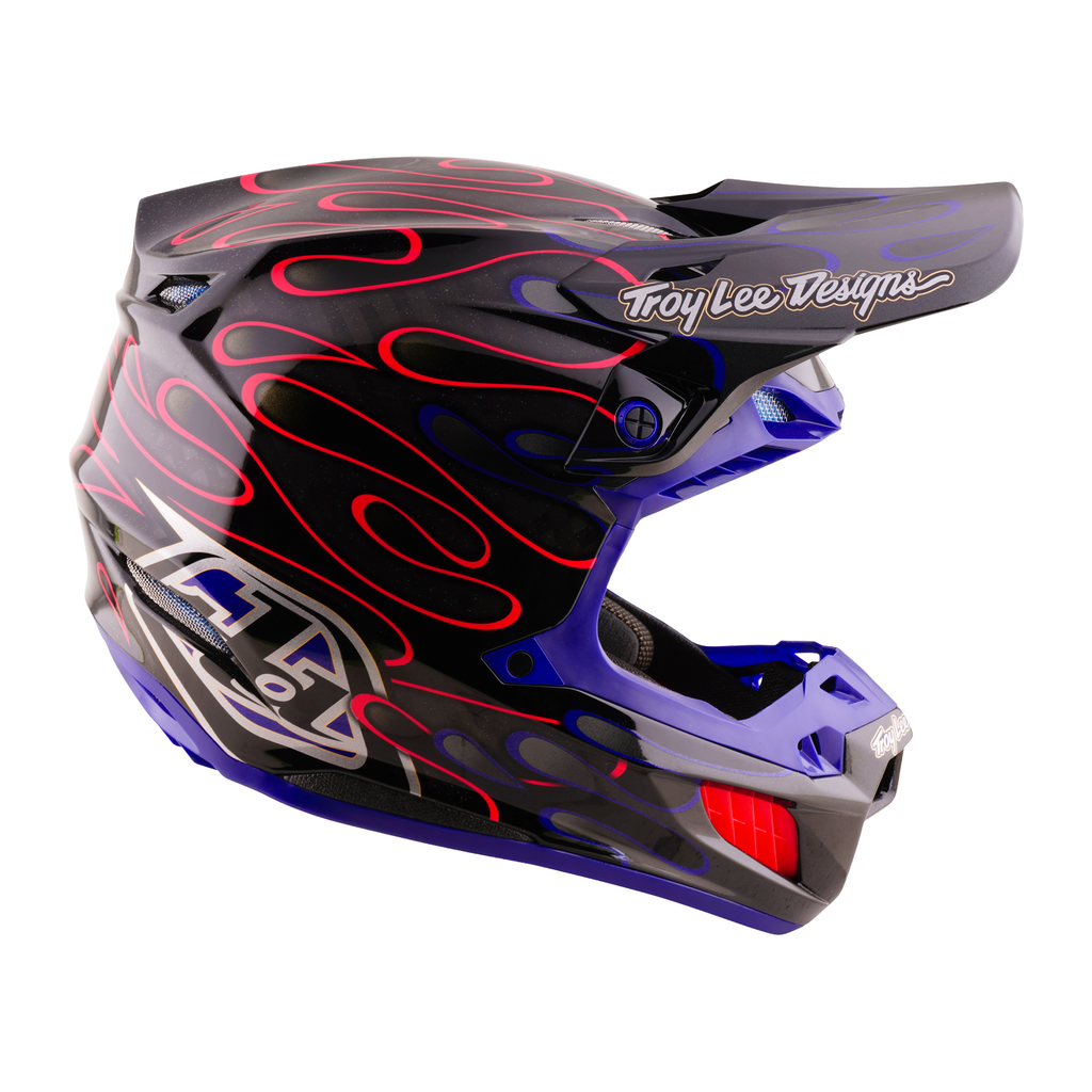 Troy Lee Designs SE5 Carbon MIPS OVERSPRAY MX | Enduro Helmet (Black/Magenta)