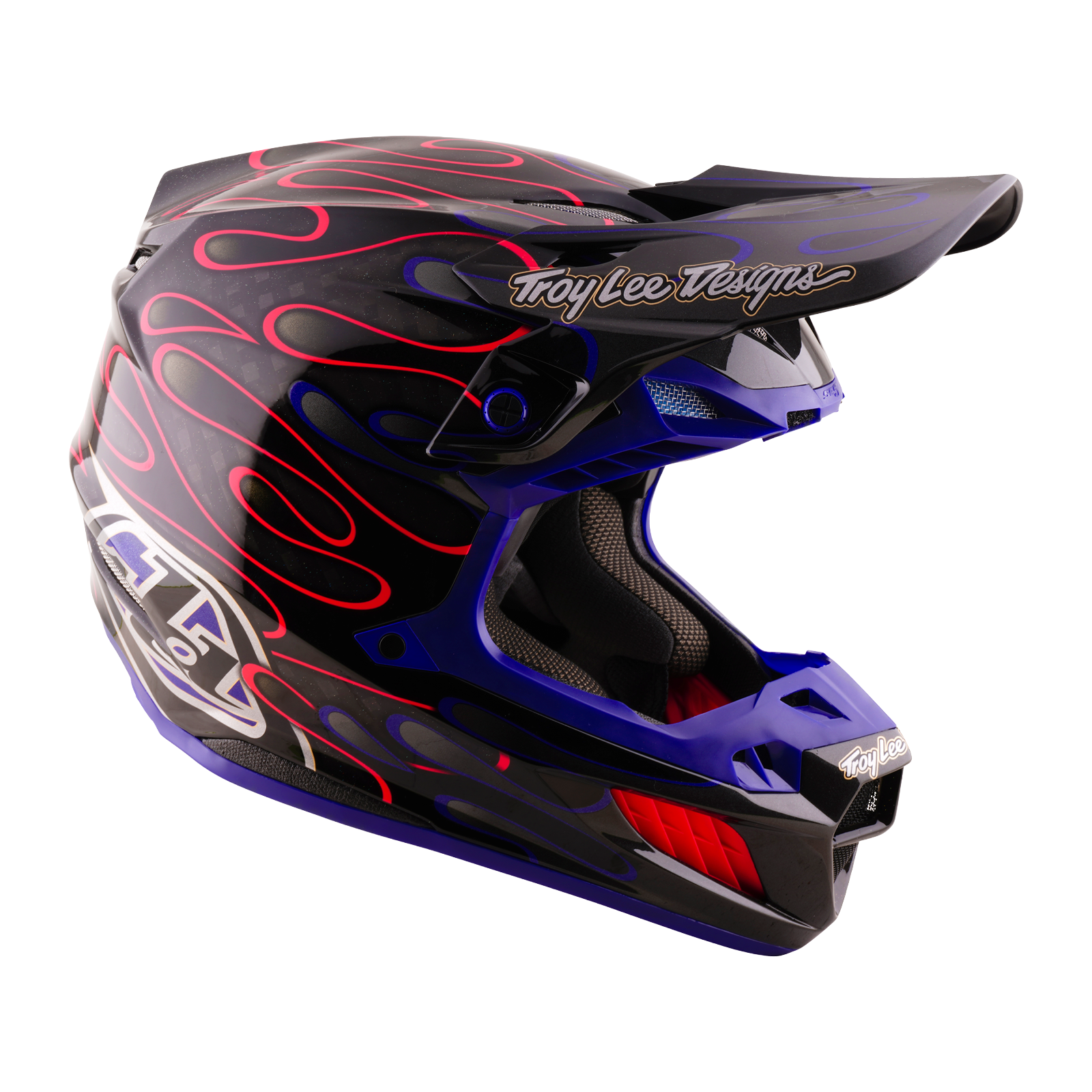 Troy Lee Designs SE5 Carbon MIPS OVERSPRAY MX | Enduro Helmet (Black/Magenta)