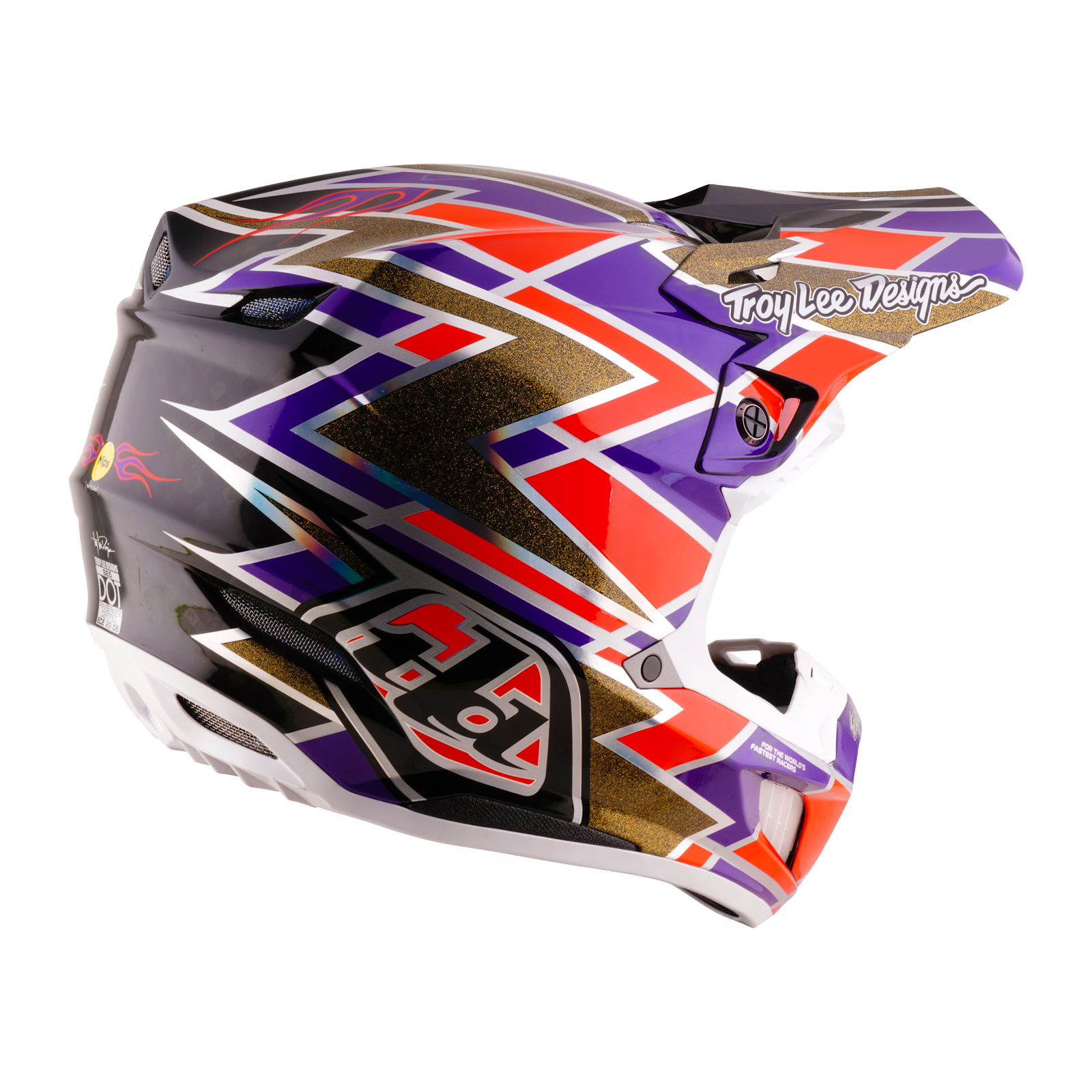 Troy Lee Designs SE5 Carbon MIPS FLUSH MX | Enduro Helmet (Violet)