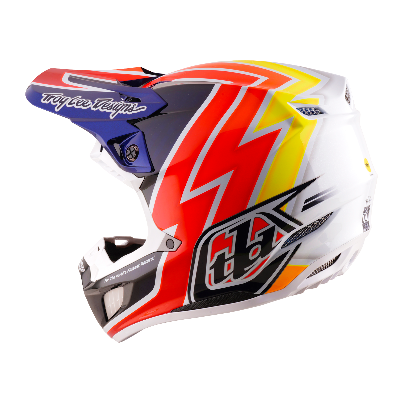 Troy Lee Designs SE5 Carbon MIPS BOLTZ MX | Enduro Helmet (Navy/White)
