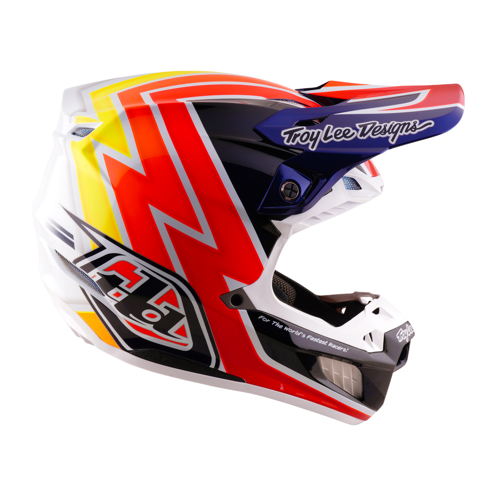 Troy Lee Designs SE5 Carbon MIPS BOLTZ MX | Enduro Helmet (Navy/White)