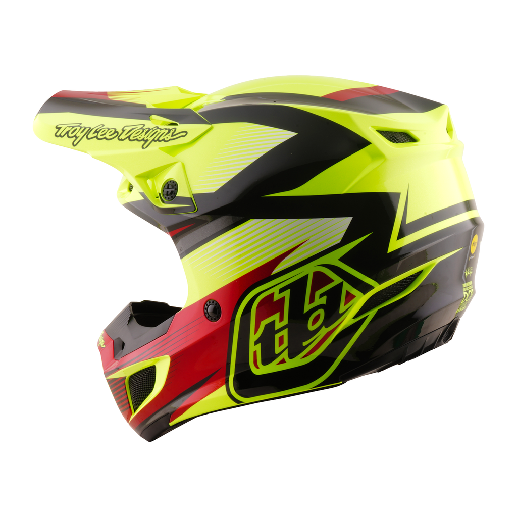 Troy Lee Designs SE5 Poly MIPS RIPPER MX | Enduro Helmet (Flo Yellow)