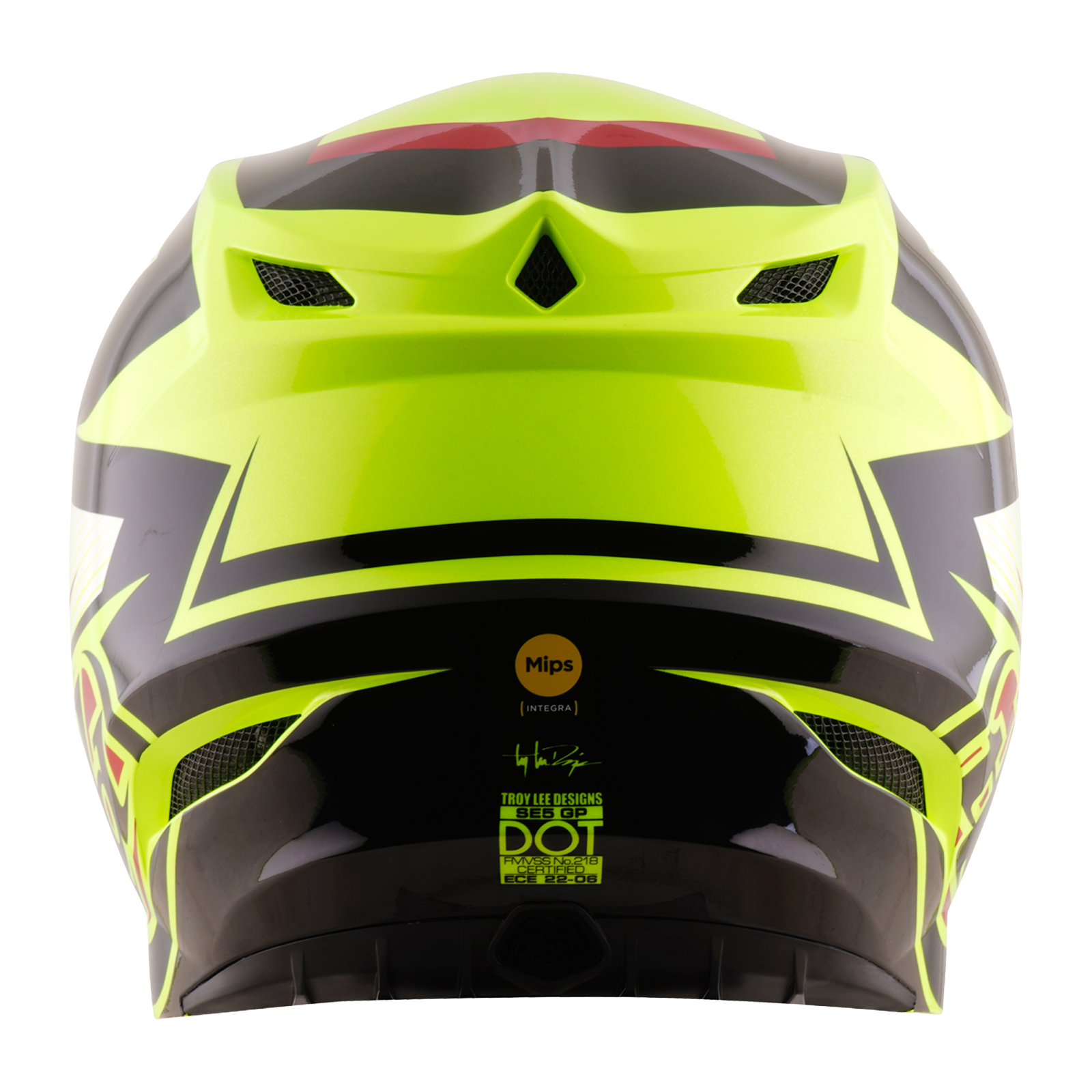 Troy Lee Designs SE5 Poly MIPS RIPPER MX | Enduro Helmet (Flo Yellow)