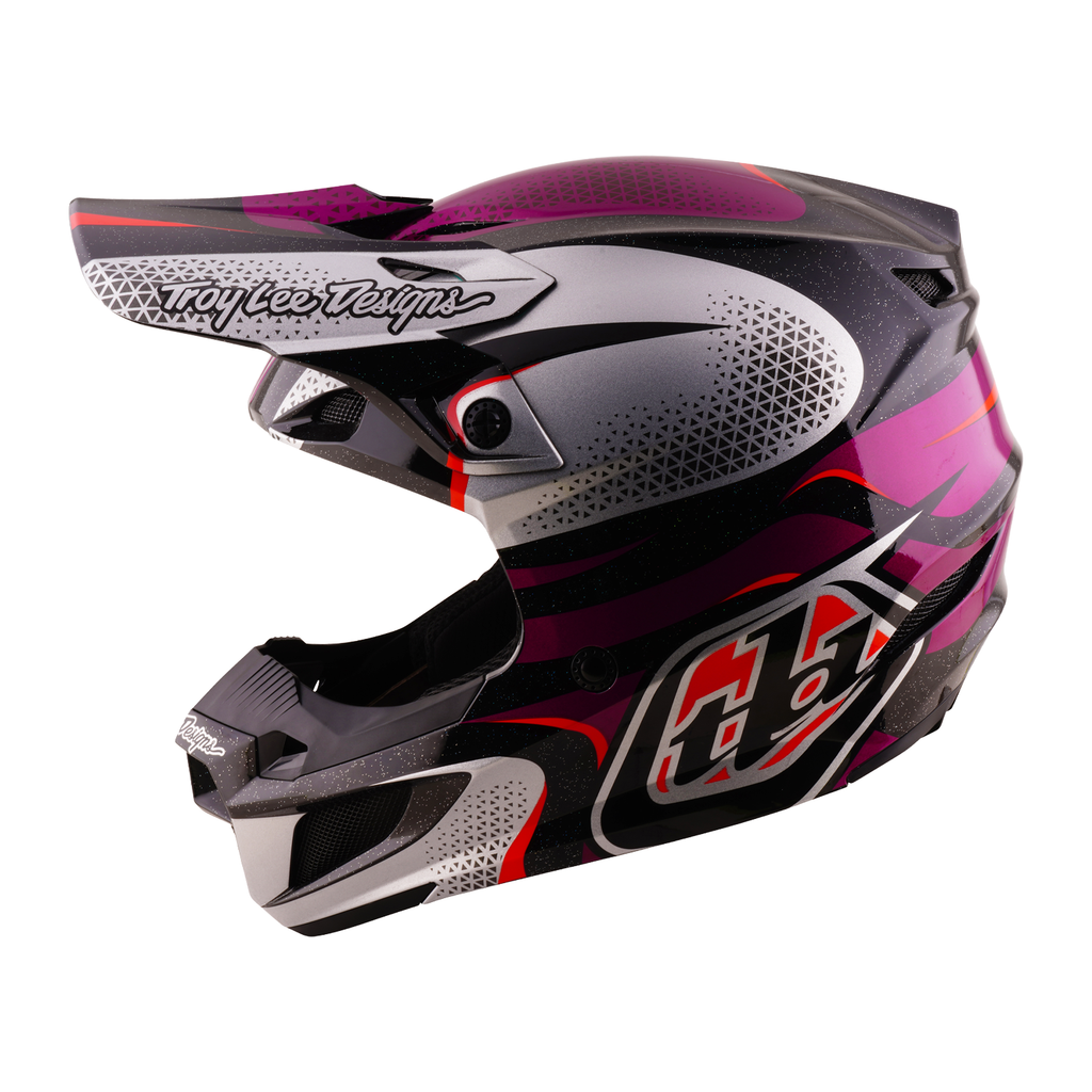 Troy Lee Designs SE5 Poly MIPS AURA MX | Enduro Helmet (Violet/Black)