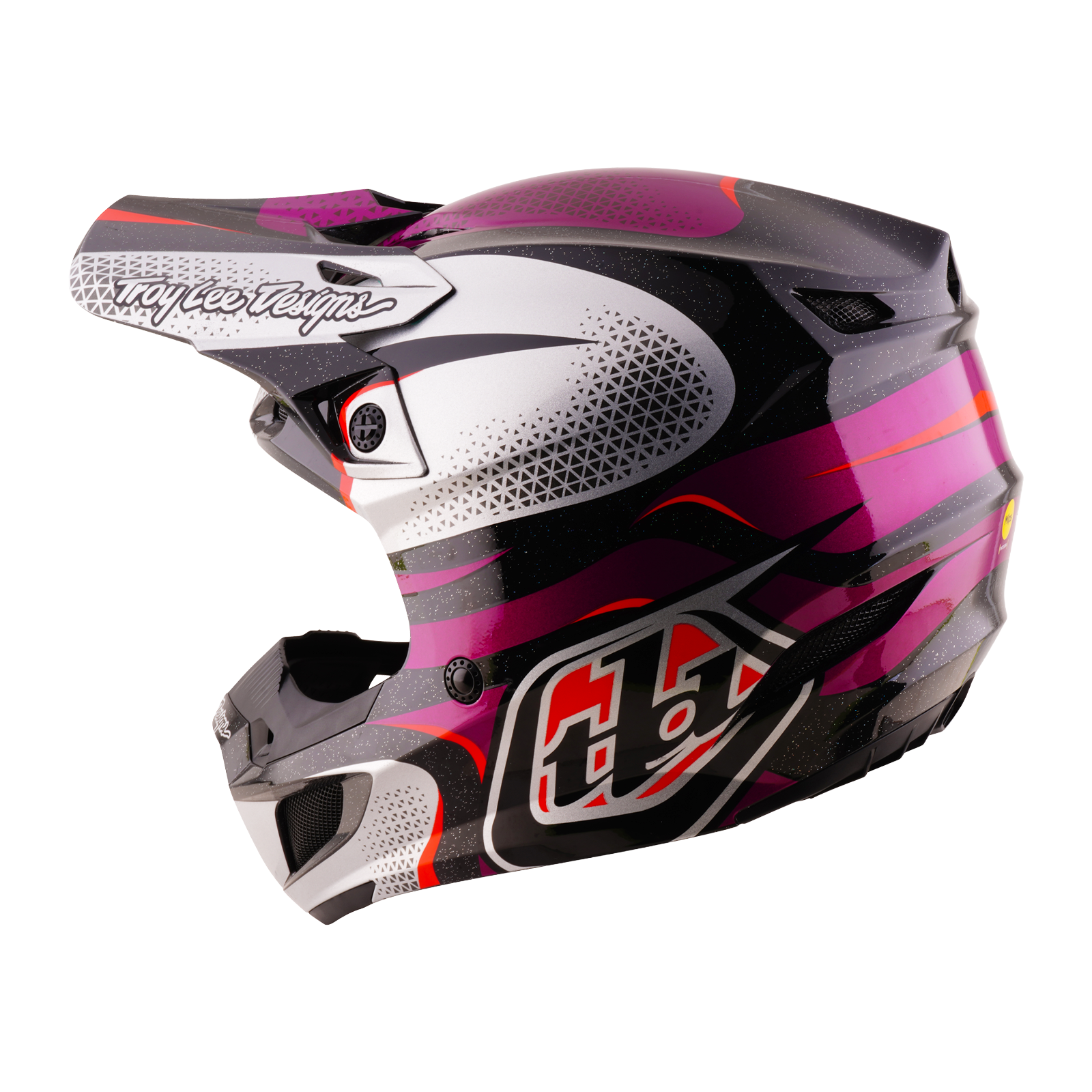 Troy Lee Designs SE5 Poly MIPS AURA MX | Enduro Helmet (Violet/Black)
