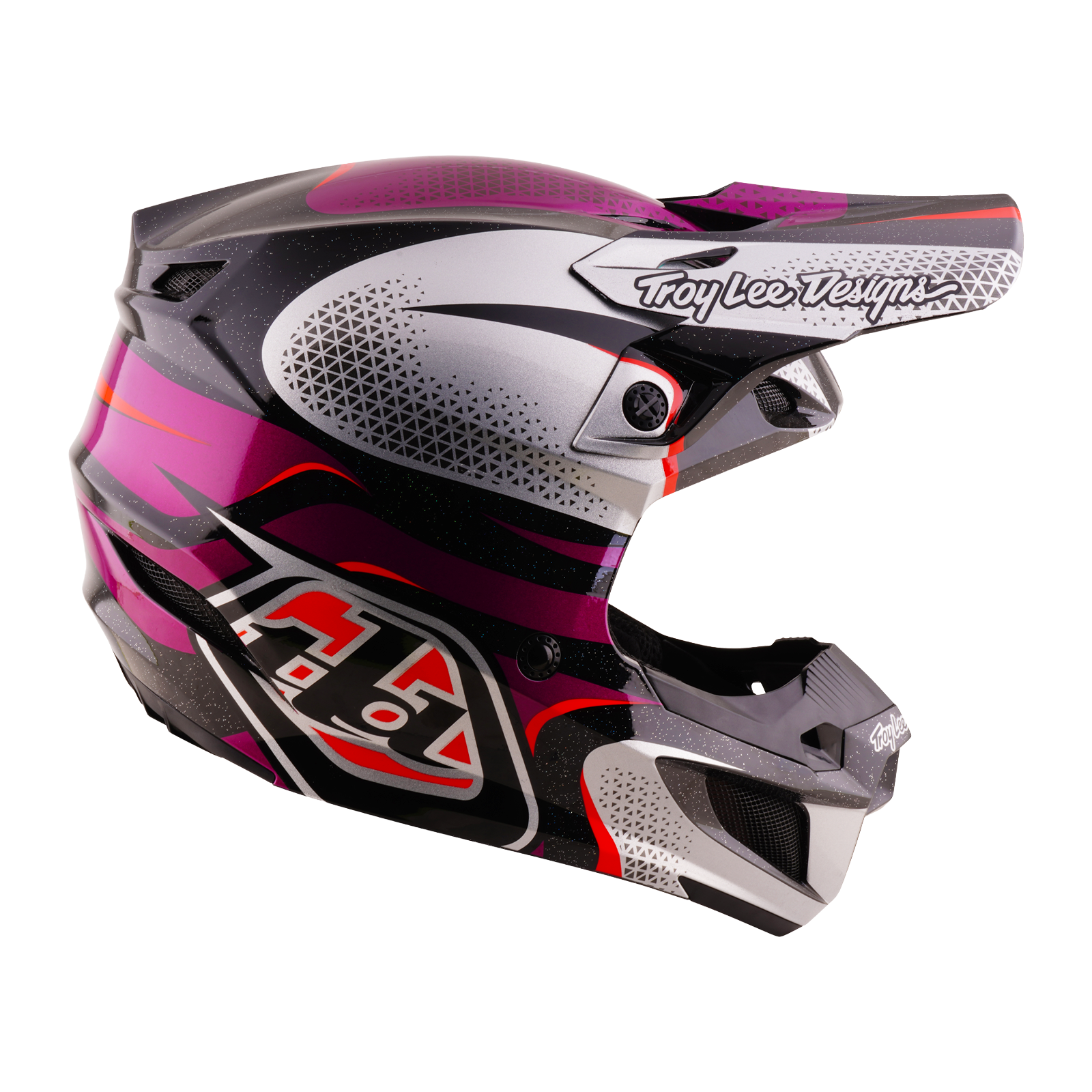 Troy Lee Designs SE5 Poly MIPS AURA MX | Enduro Helmet (Violet/Black)