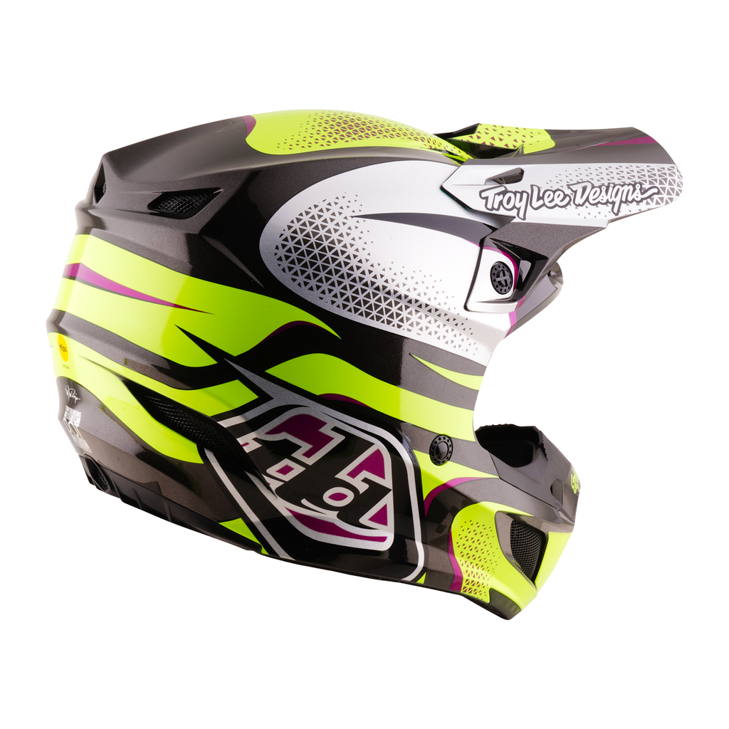 Troy Lee Designs SE5 Poly MIPS AURA MX | Enduro Helmet (Yellow/Black)