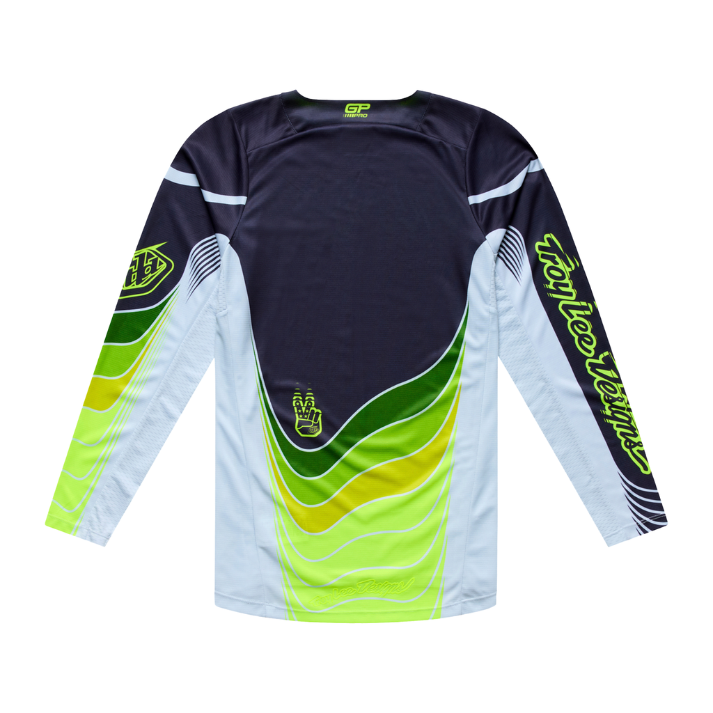 Troy Lee Designs GP PRO STAGGER MX Jersey (Gunmetal/Neo Yellow)