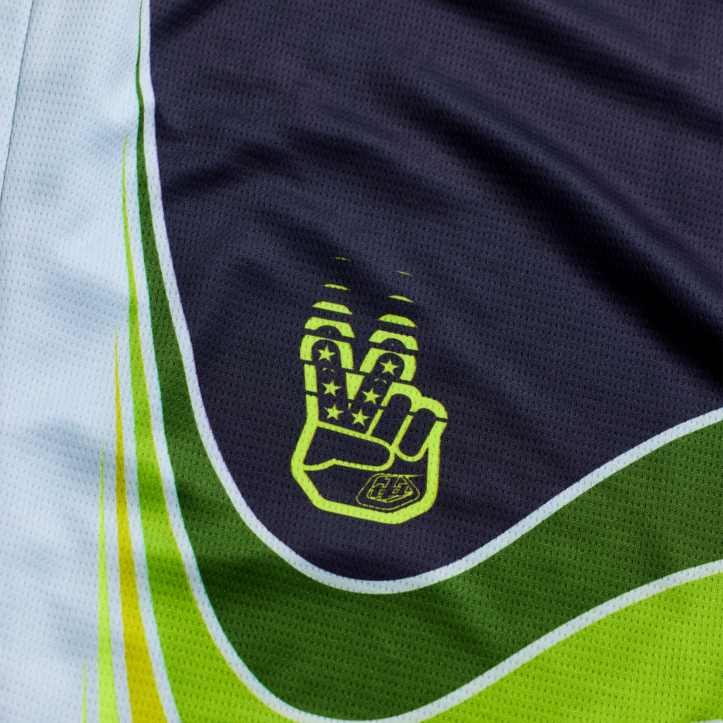 Troy Lee Designs GP PRO STAGGER MX Jersey (Gunmetal/Neo Yellow)