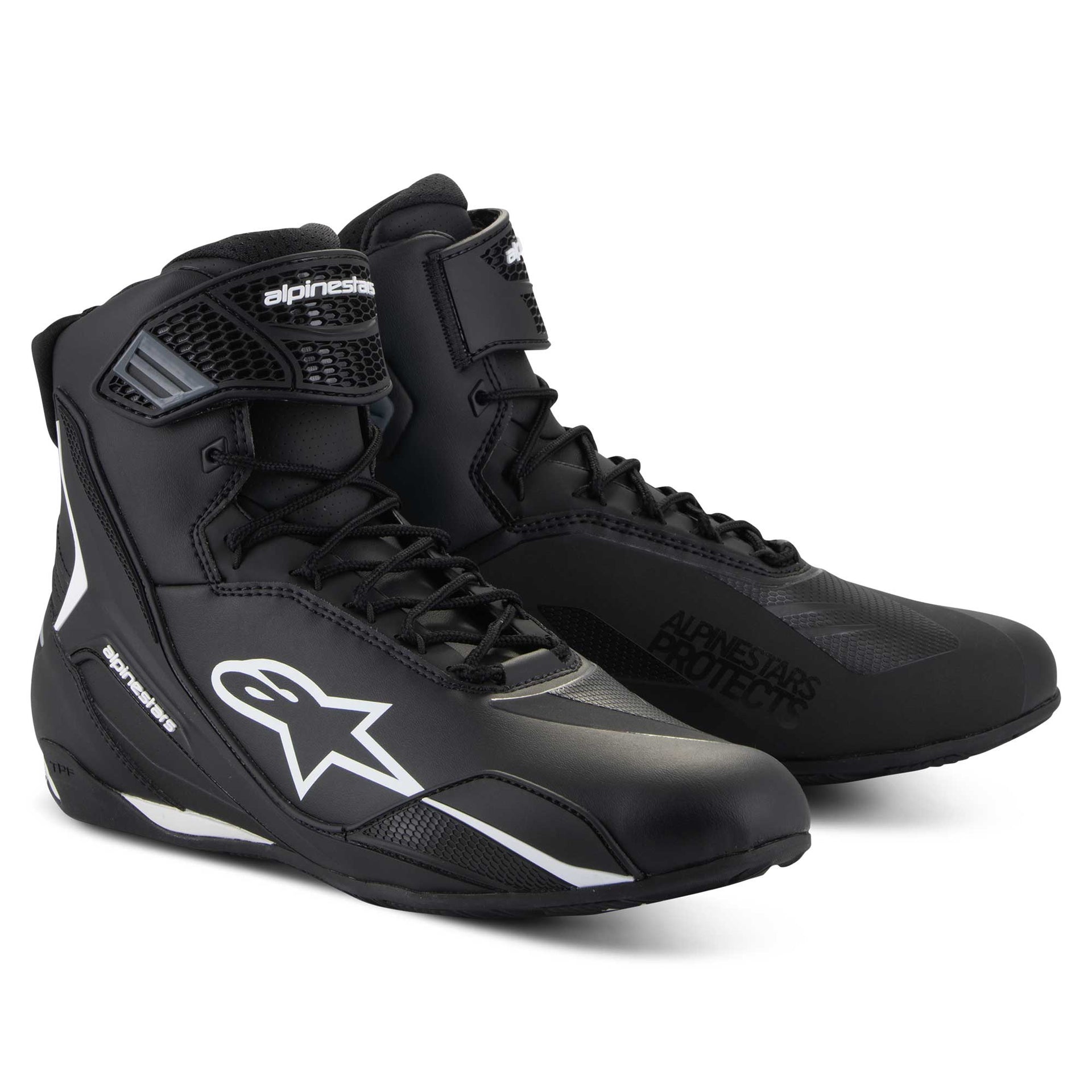 Alpinestars Faster-4 Motorcycle Riding Shoes (Black/White)