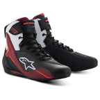 Alpinestars Faster-4 Motorcycle Riding Shoes (Black/White/Dark Red)